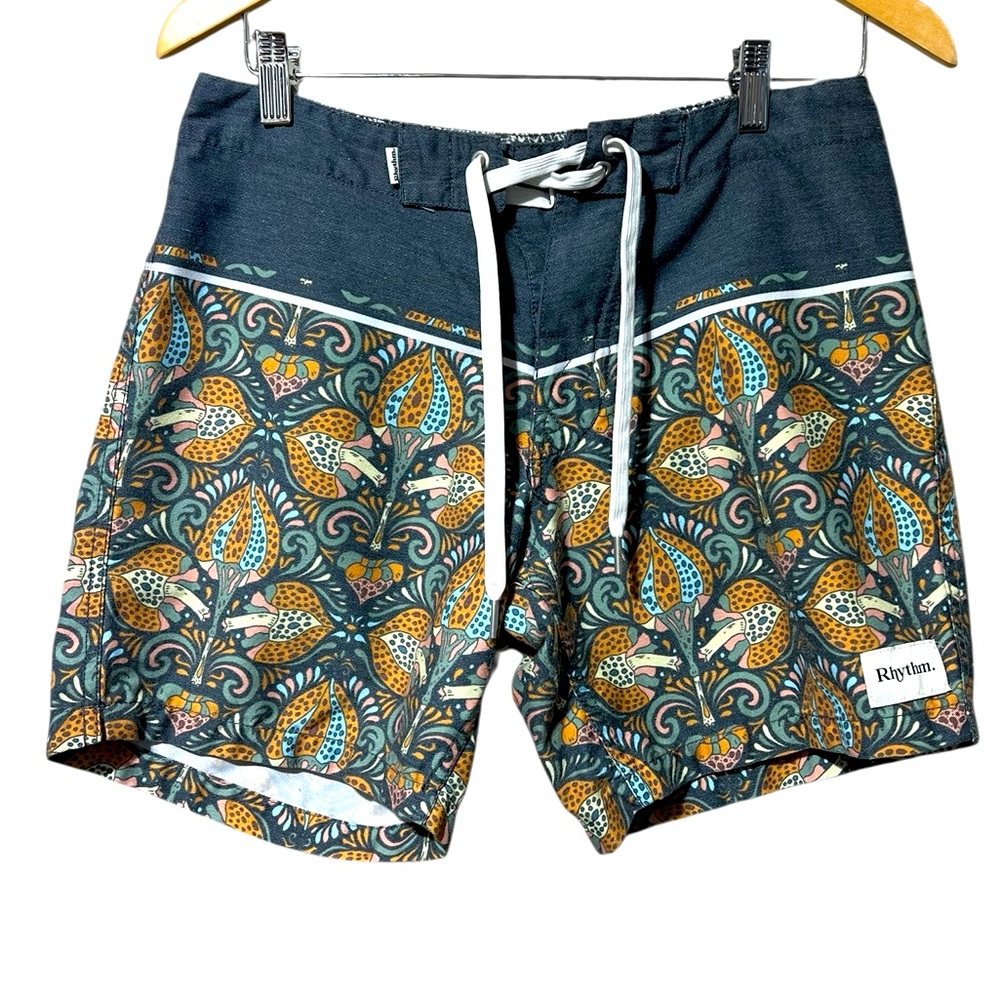 Rhythm Multicolor Patterned Swim Shorts